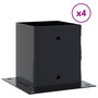 Voir la diapositive 2 : VIDAXL Bases de poteau carrees 4 pcs anthracite 101x101 mm