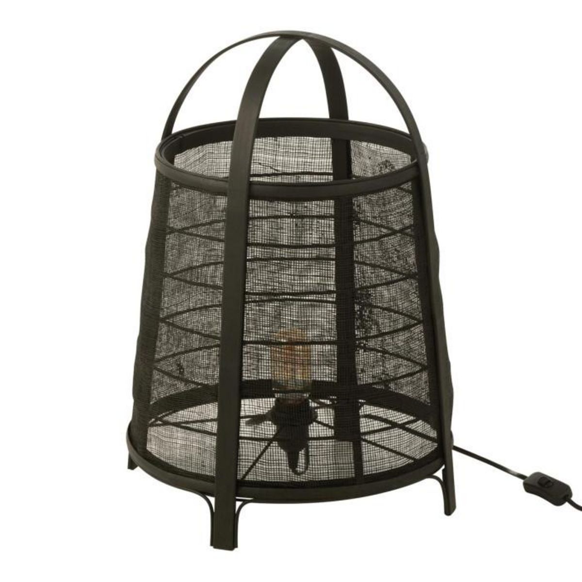 Paris Prix Lampe à Poser en Bambou  Rya  52cm Noir