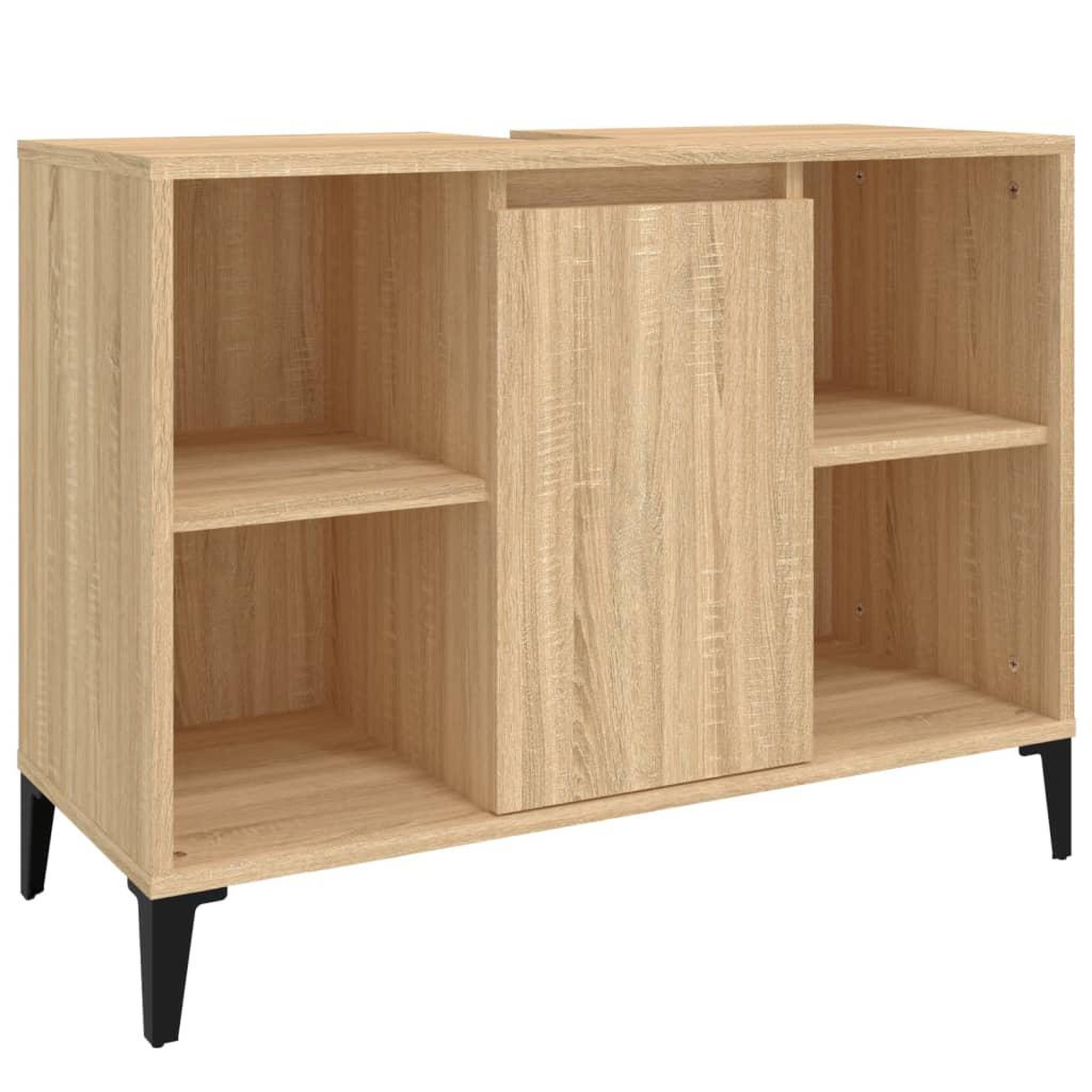 Voir la diapositive 2 : VIDAXL Meuble d'evier chene sonoma 80x33x60 cm bois d'ingenierie