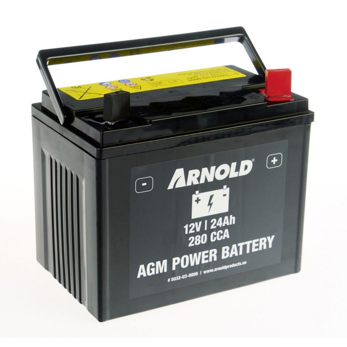 ARNOLD Batterie AZ106 - AGM U1R-280 SLA pour tracteur tondeuse, + terminal droite