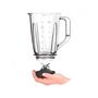 Voir la diapositive 2 : MOULINEX Blender 2l 550w rouge - lm420510
