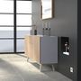 Voir la diapositive 3 : Bahut scandinave 3 portes 1 tiroir L180xP42xH80cm SNOW