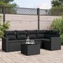 Voir la diapositive 1 : VIDAXL Salon de jardin 6 pcs avec coussins noir resine tressee
