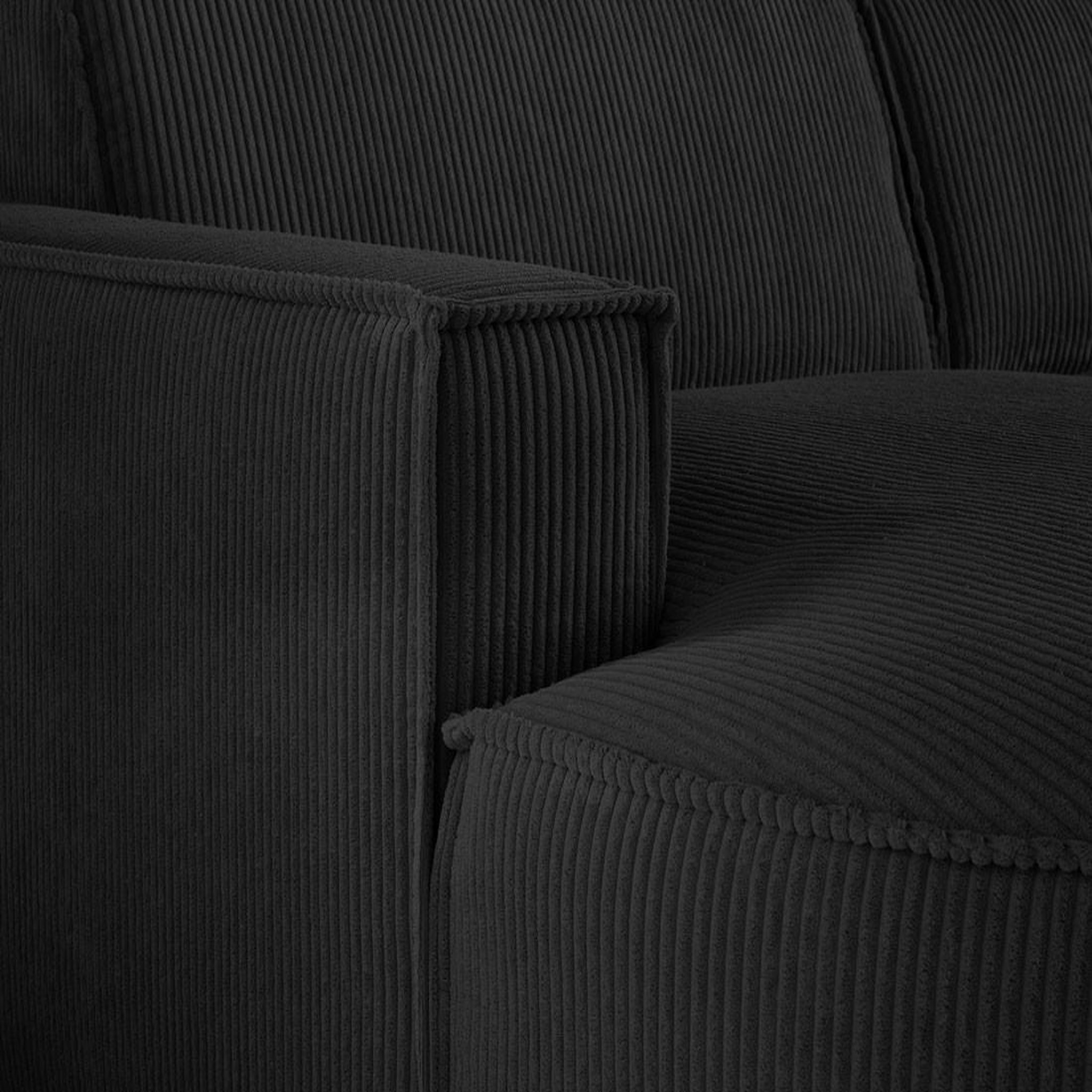 Voir la diapositive 5 : LISA DESIGN Spiaggia - canapé panoramique d'angle droit - 7 places - en velours côtelé