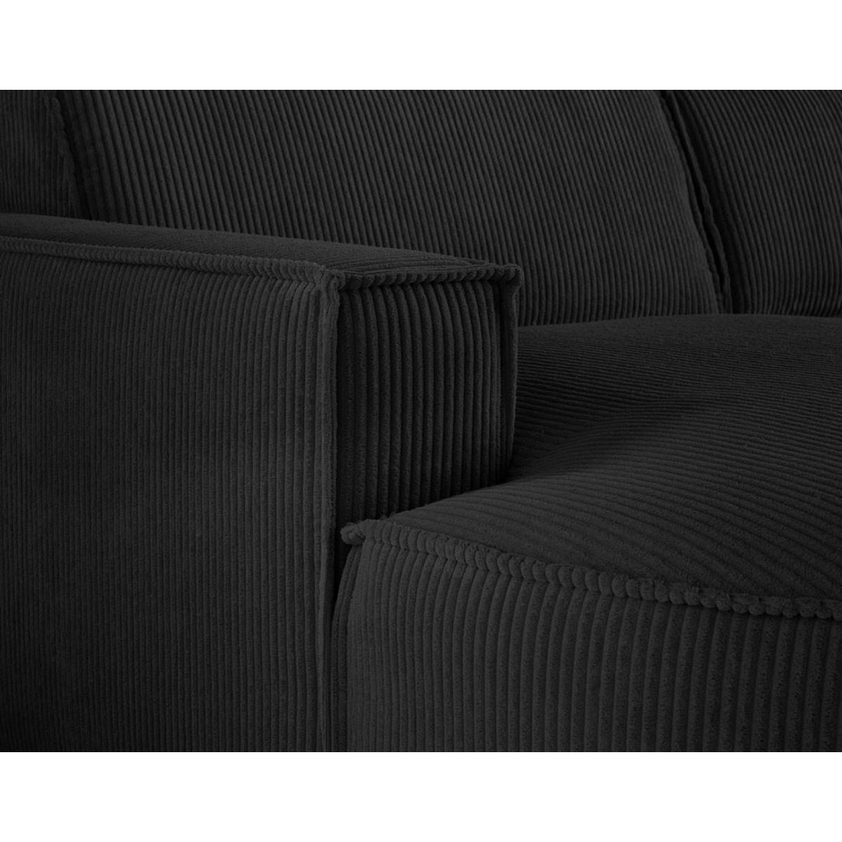 LISA DESIGN Spiaggia - canapé panoramique d'angle droit - 7 places - en velours côtelé