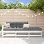 Voir la diapositive 1 : VIDAXL Salon de jardin 3 pcs blanc bois massif de pin