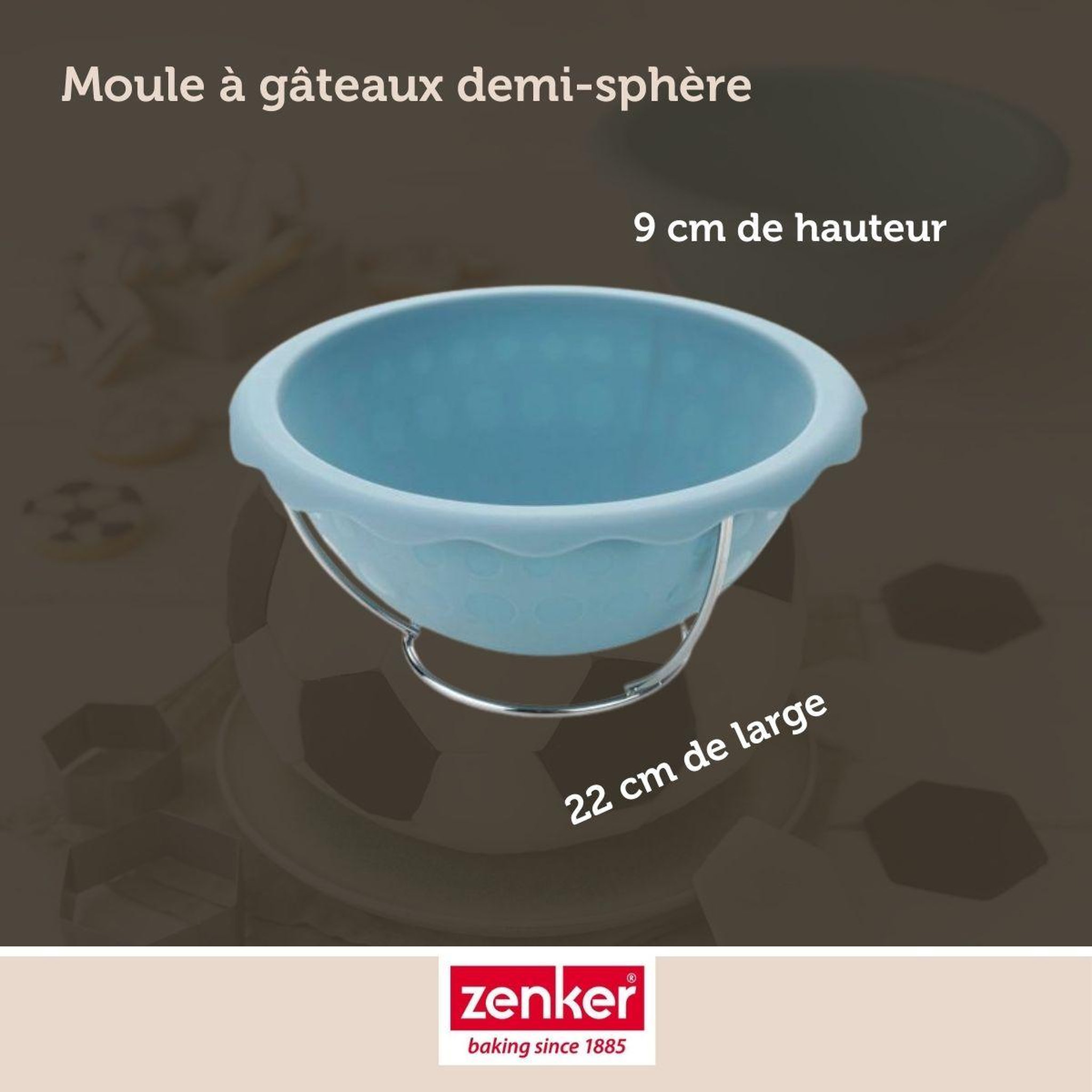 Voir la diapositive 4 : ZENKER Set de 5 ustensiles de pâtisserie moule bol spatule et verre doseur zenker spécial football