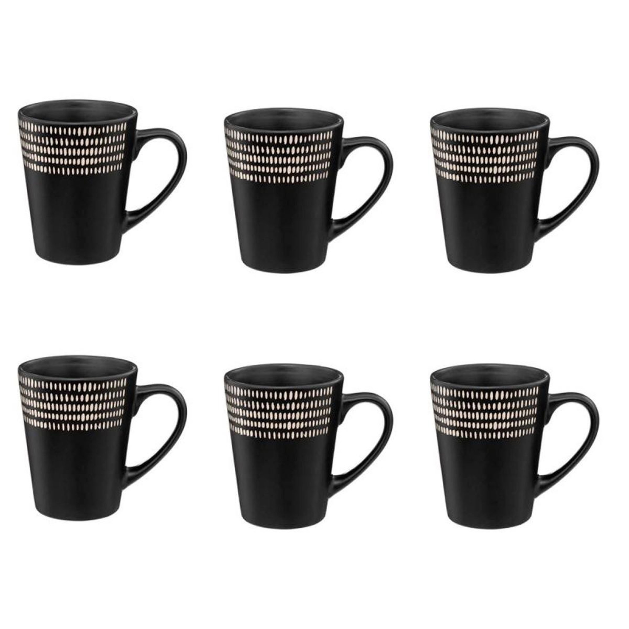 Voir la diapositive 1 : SECRET DE GOURMET Lot de 6 mugs  ethnikaa  32cl noir