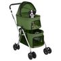 Voir la diapositive 2 : VIDAXL Poussette pour chien pliante a 2 niveaux Vert 83x48x97 cm