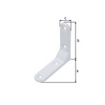 CENTRALE BRICO Equerre Chaise Galva 75X75X20 Blanc