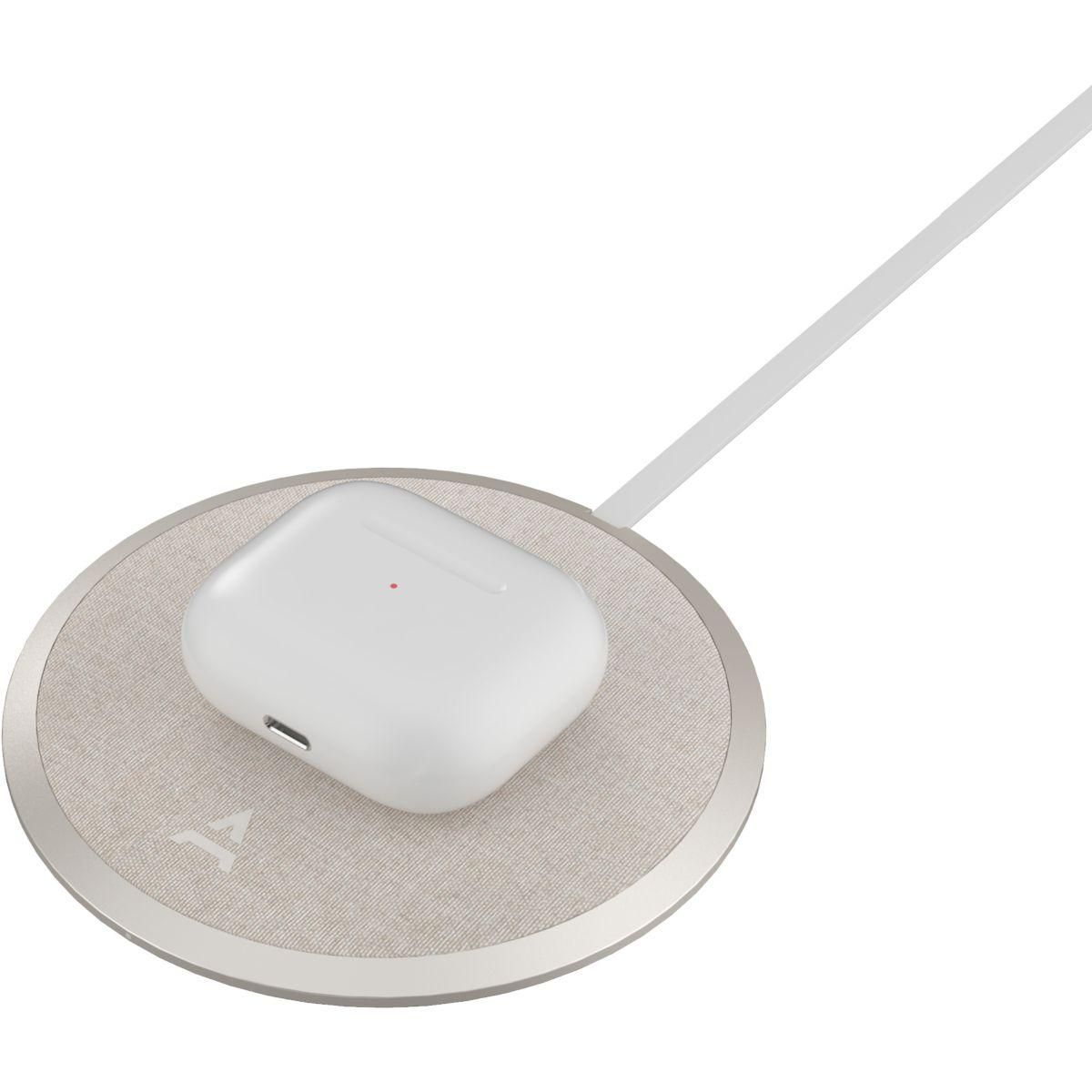 ADEQWAT Chargeur induction 15W USB-C Beige