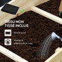 Voir la diapositive 4 : OUTSUNNY Jardinière en escalier 3 niveaux avec 9 séparateurs - feutre drainage inclus - bois sapin pré-huilé