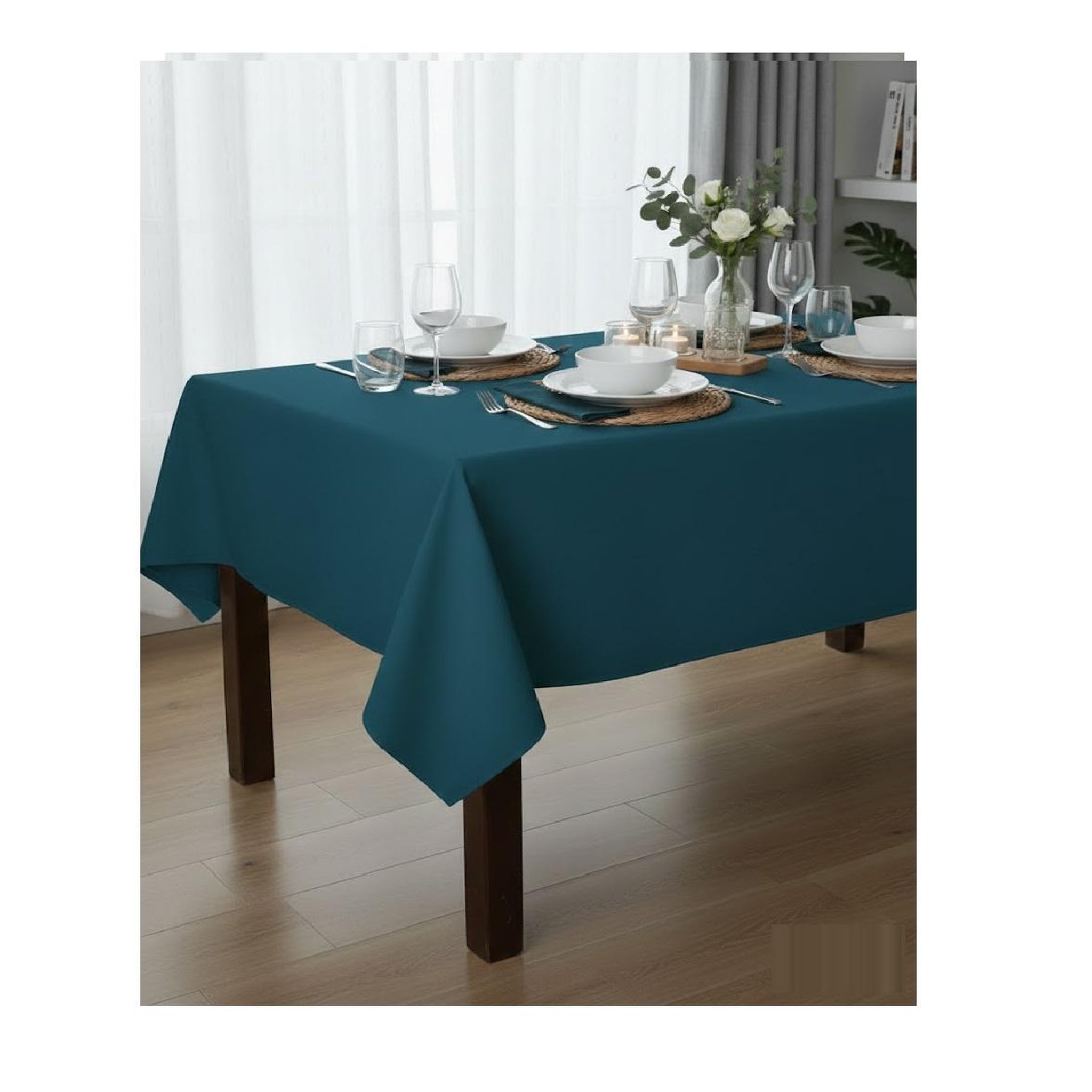 Voir la diapositive 3 : Eden Nappe en polyester finition ourlet nels
