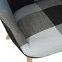 Voir la diapositive 4 : The Home Deco Factory Fauteuil design patchwork Milano - Gris