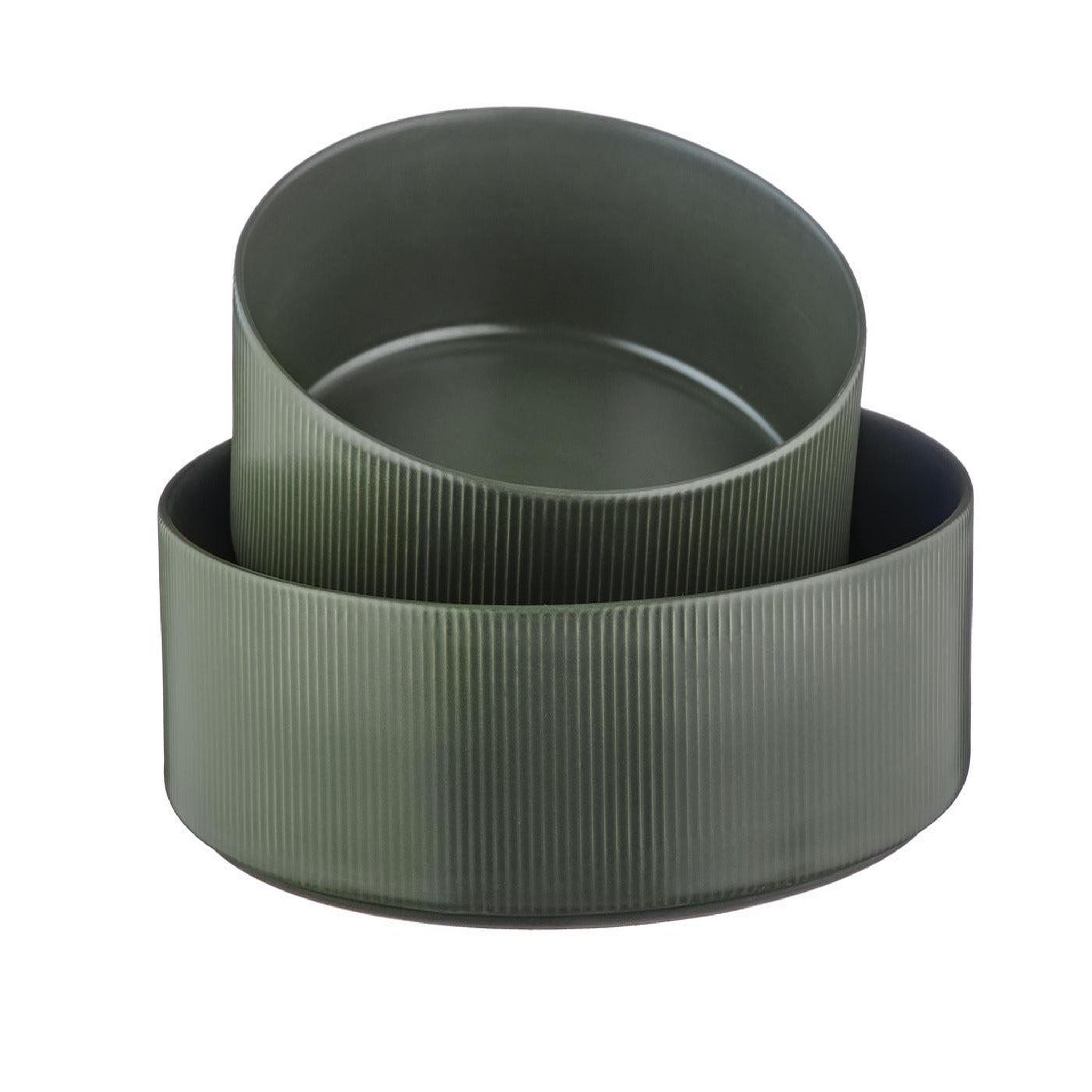 Voir la diapositive 3 : BJORN Saladier scandi ø21,5cm et ø27,5cm - 2 pièces - olive