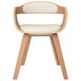 Voir la diapositive 4 : VIDAXL Chaises a manger lot de 6 creme similicuir et bois courbe