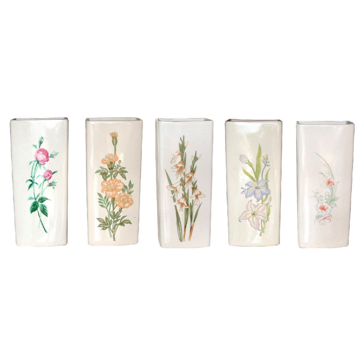 CENTRALE BRICO Saturateur plat céramique motif fleur, 310 ml