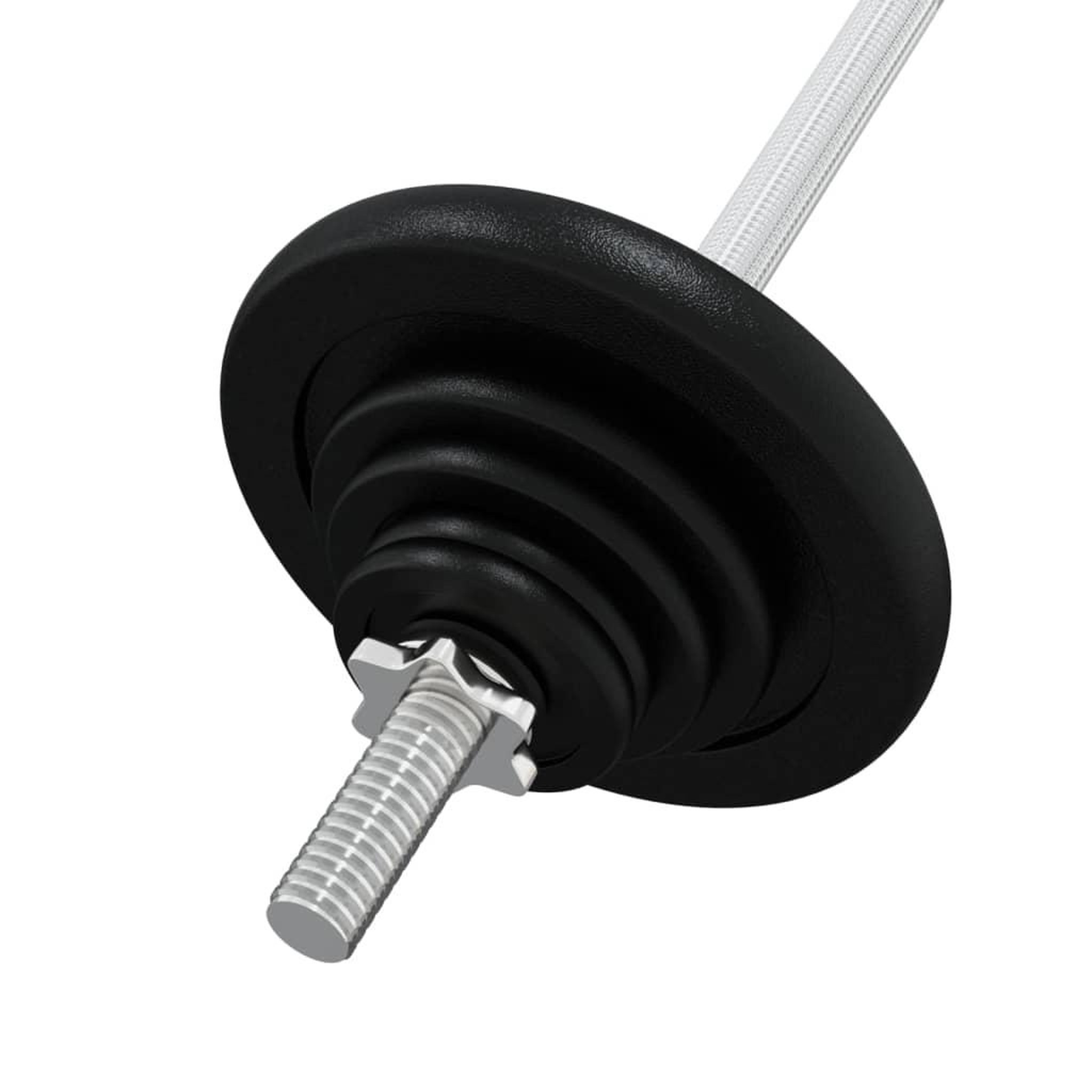 Voir la diapositive 5 : VIDAXL Barre d'halteres avec plaques 90 kg fonte