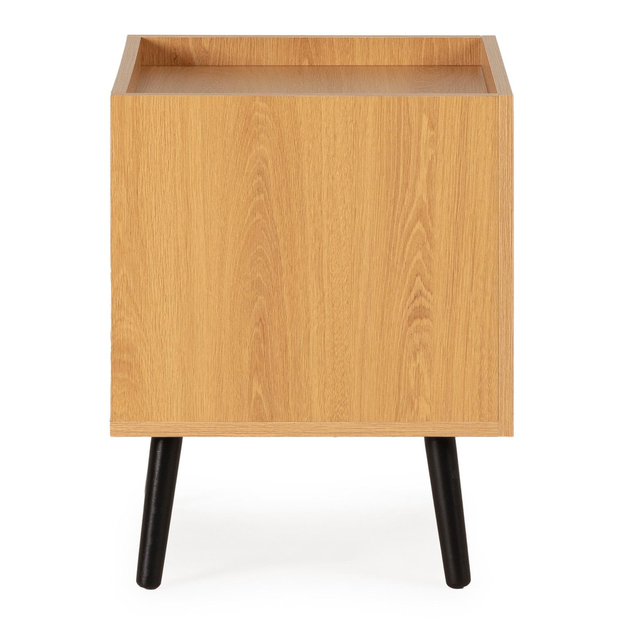 Voir la diapositive 4 : VS VENTA-STOCK Table de chevet Siren 1 tiroir couleur Chêne