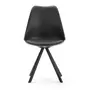 VS VENTA-STOCK Pack 2 chaises Salle à Manger Cross Style Nordique Noir, 54 cm x 49 cm x 84 cm