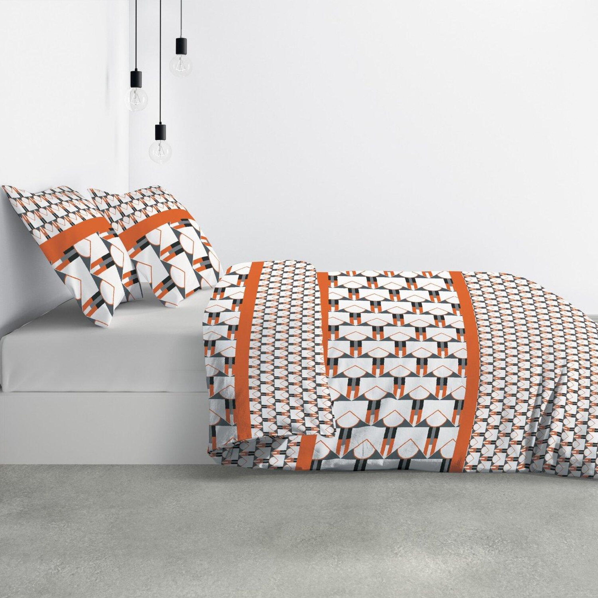 Voir la diapositive 3 : Les Ateliers du Linge Parure housse de couette 100%microfibre 60gsm arrow