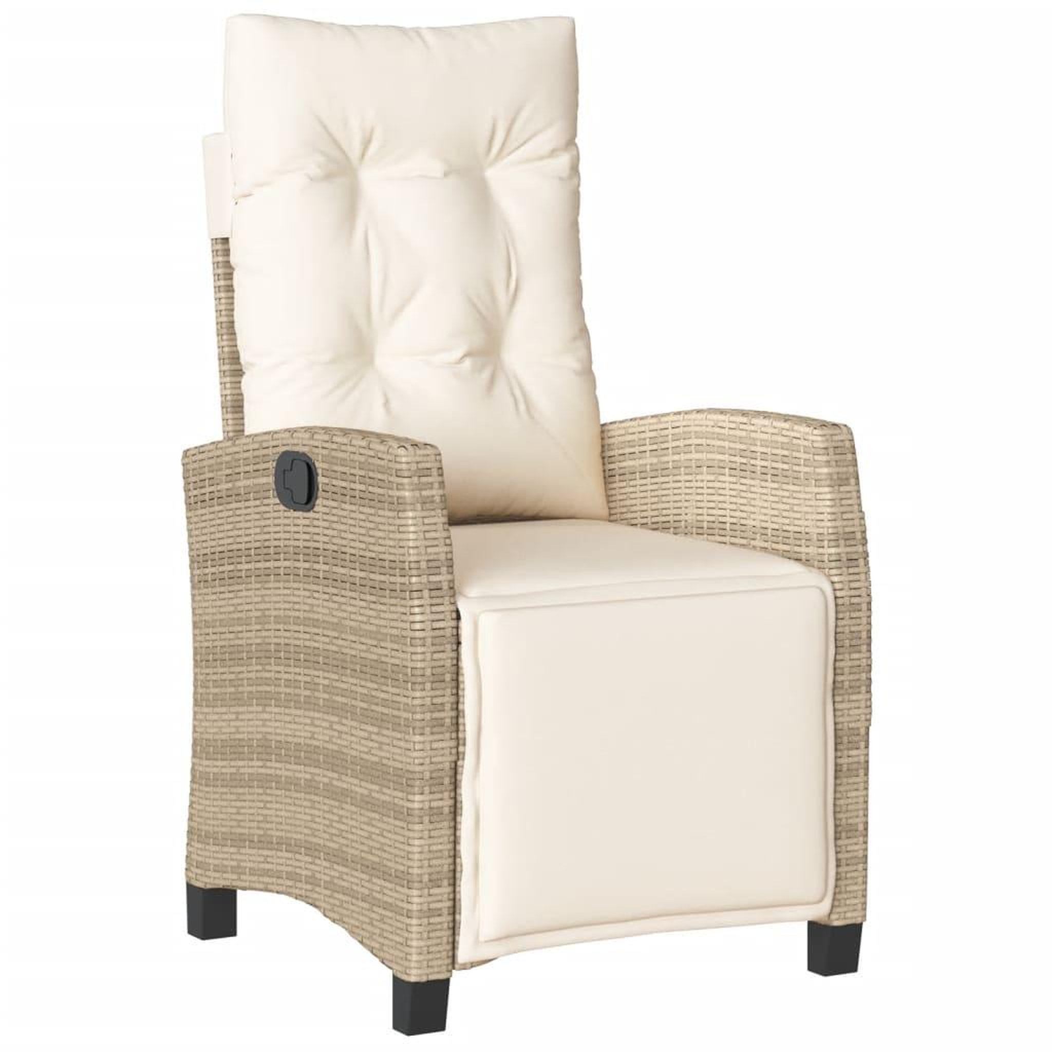 Voir la diapositive 3 : VIDAXL Ensemble a manger de jardin et coussins 7 pcs beige poly rotin
