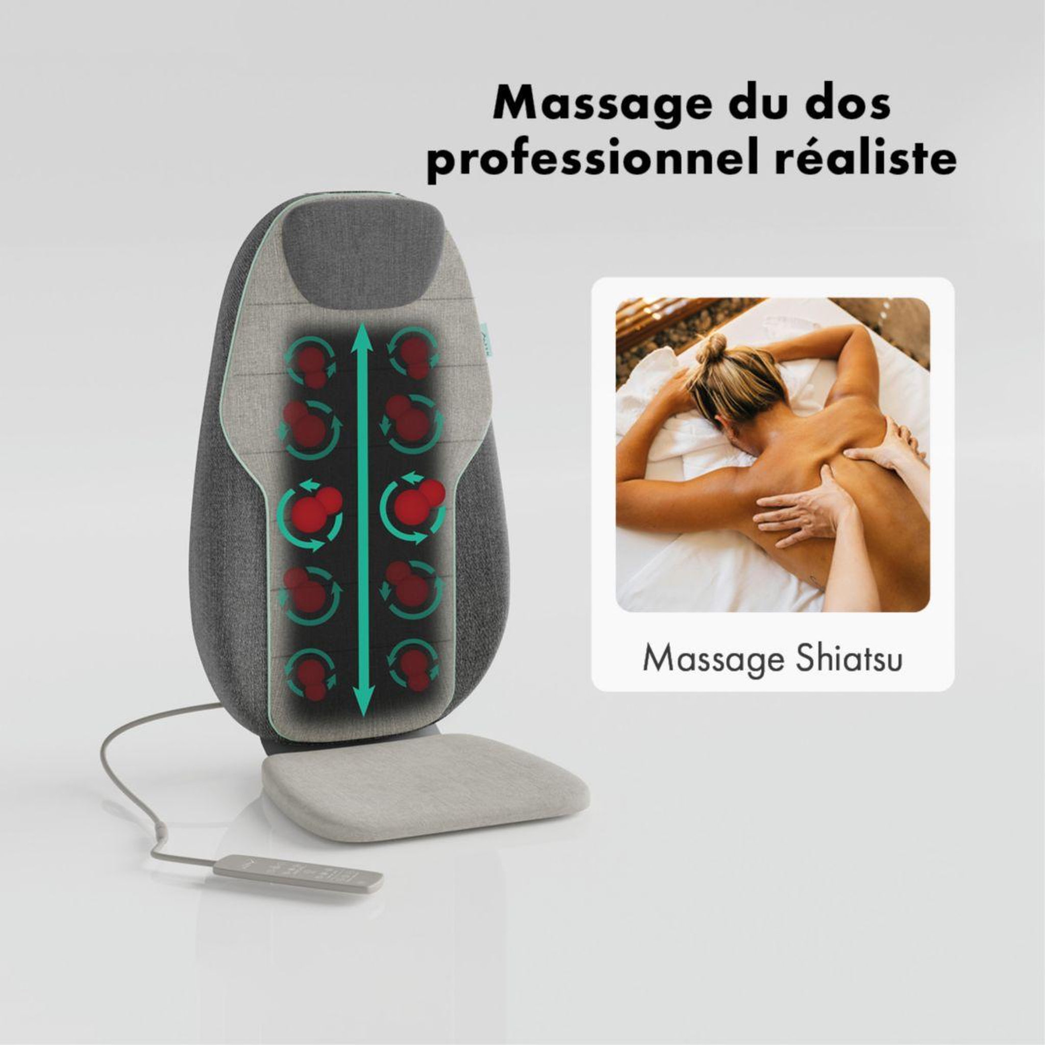 Voir la diapositive 4 : ZEN Siège de massage atlas shiatsu & aromathérapie