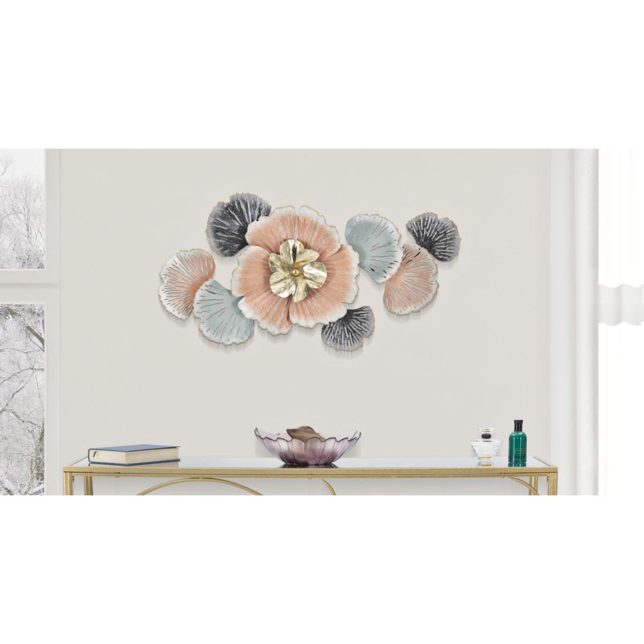 Voir la diapositive 5 : Paris Prix Décoration murale en métal  soty  93cm multicolore