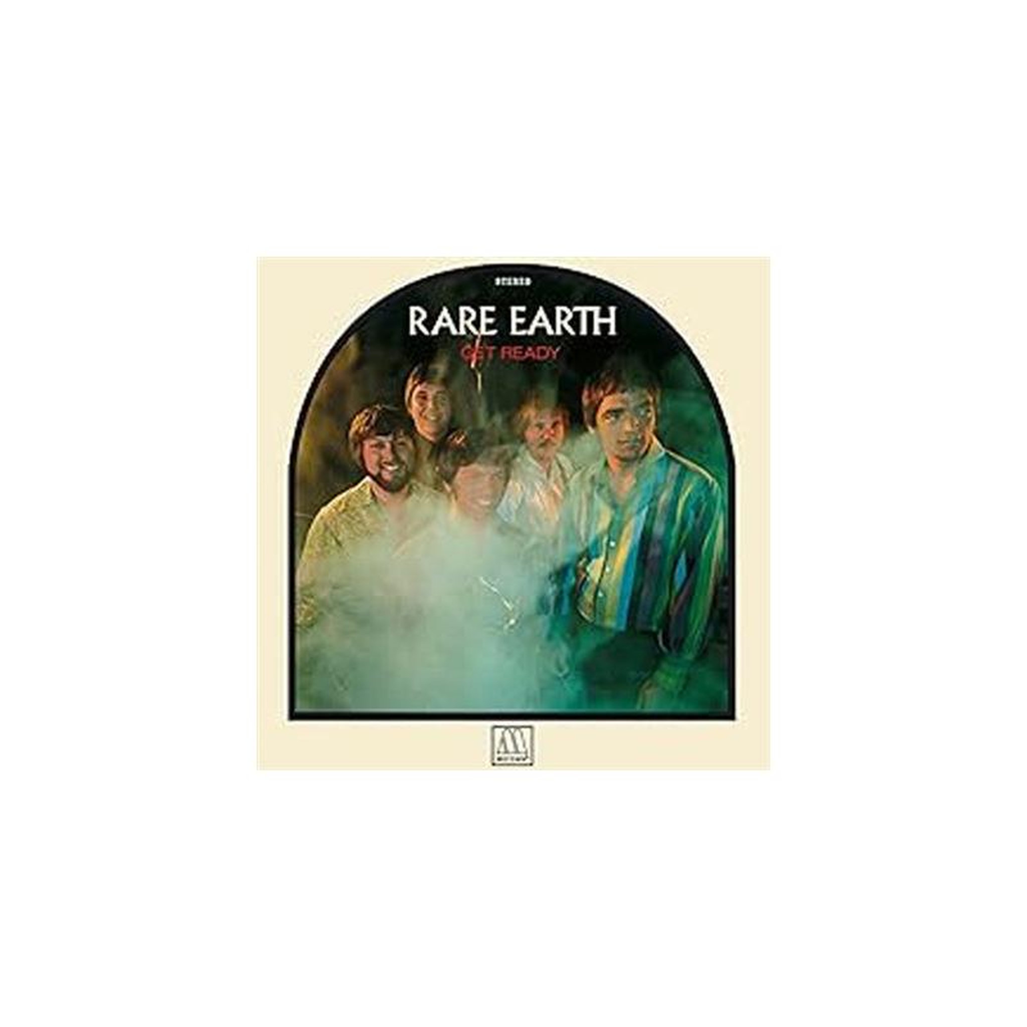 Cd rare earth get ready artwork couverture rectangulaire bord sombre et partie haute arquée