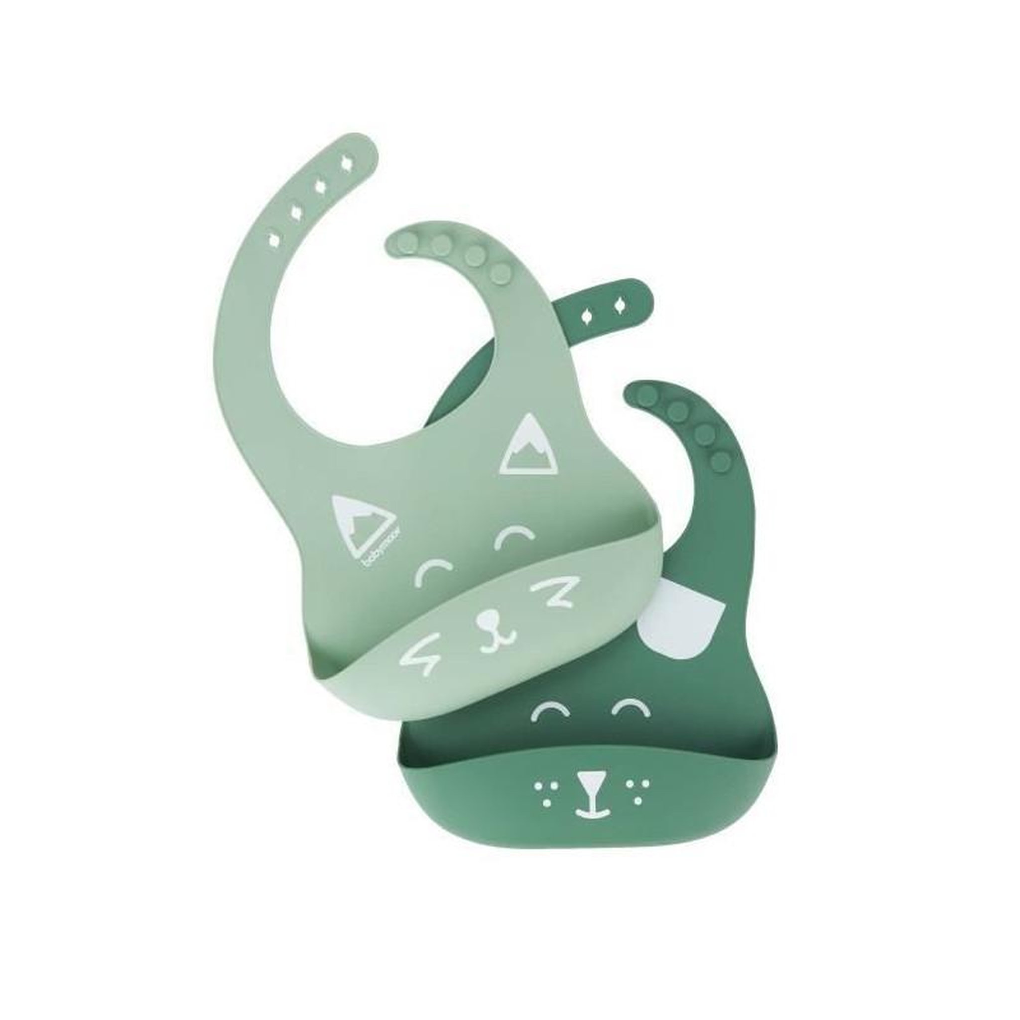 BABYMOOV Babymoov Lot de 2 bavoirs en silicone BIBISY, avec poche ventrale