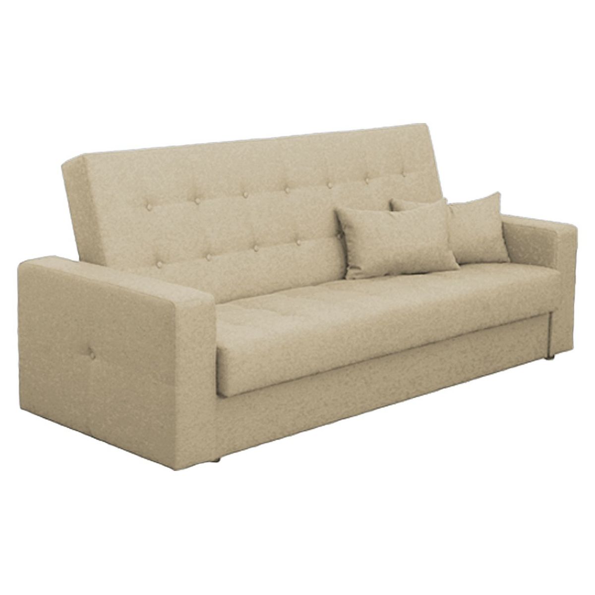 Canapé droit convertible 3 places tissu BAJIO