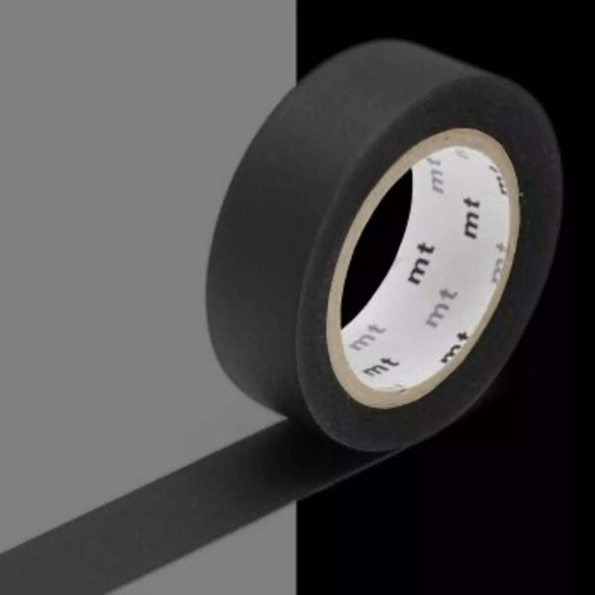 Masking Tape (MT) Masking tape unicolore - Noir mat - 1,5 cm x 7 m