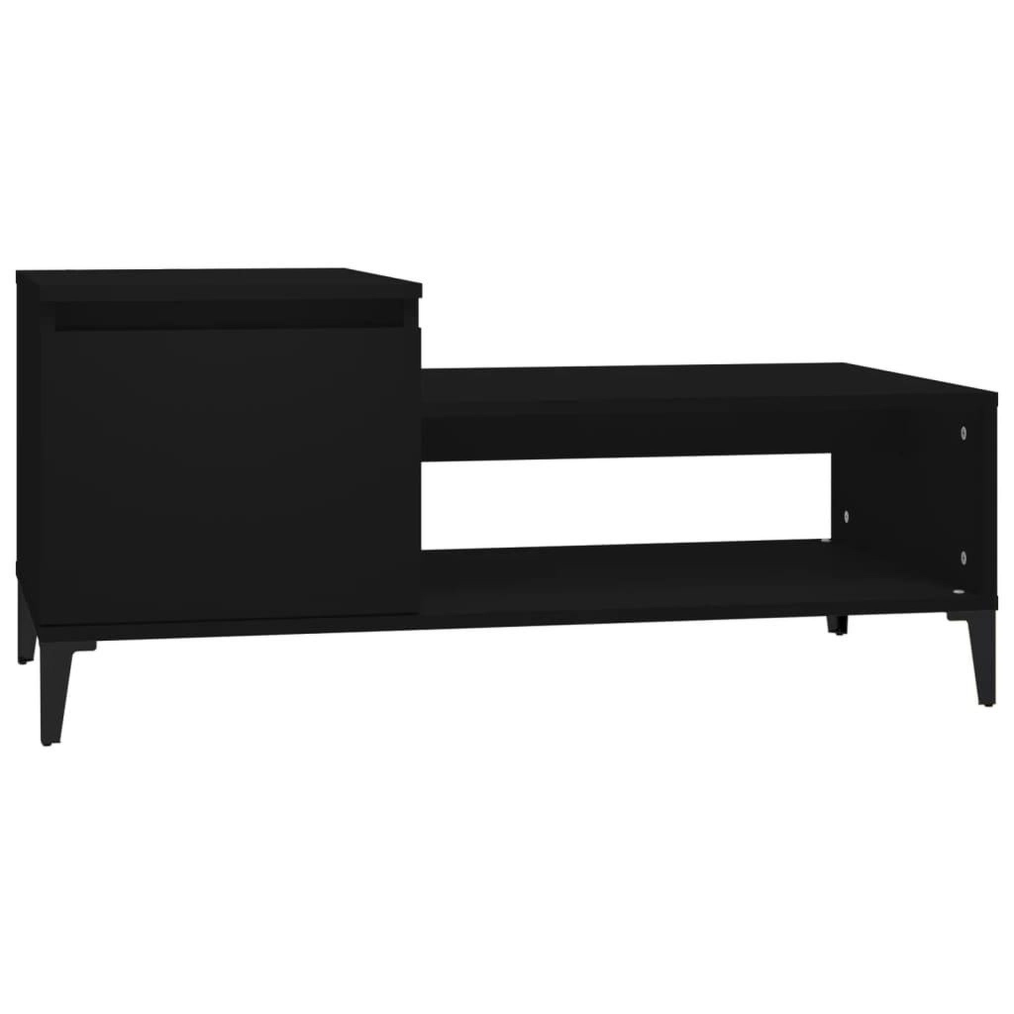Voir la diapositive 2 : VIDAXL Table basse Noir 100x50x45 cm Bois d'ingenierie