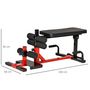 Voir la diapositive 3 : HOMCOM Banc à squat pliable sissy squat machine à squat - appareil de musculation 3 en 1 - hauteur réglable 6 positions - acier synthétique rouge noir