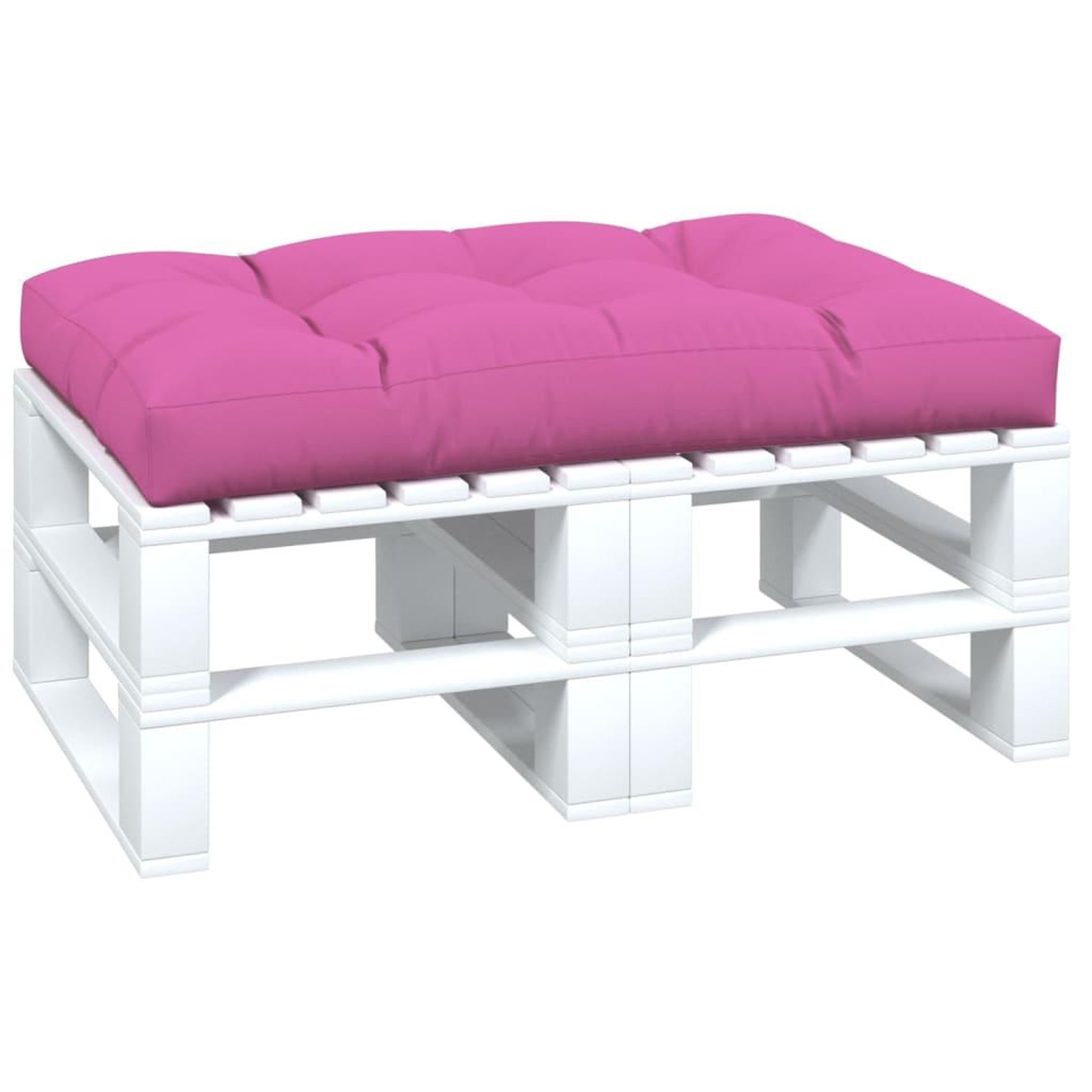 Voir la diapositive 3 : VIDAXL Coussin de palette Rose 120x80x12 cm tissu