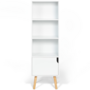 Voir la diapositive 3 : ID MARKET Bibliothèque étagère EMMIE scandinave blanc