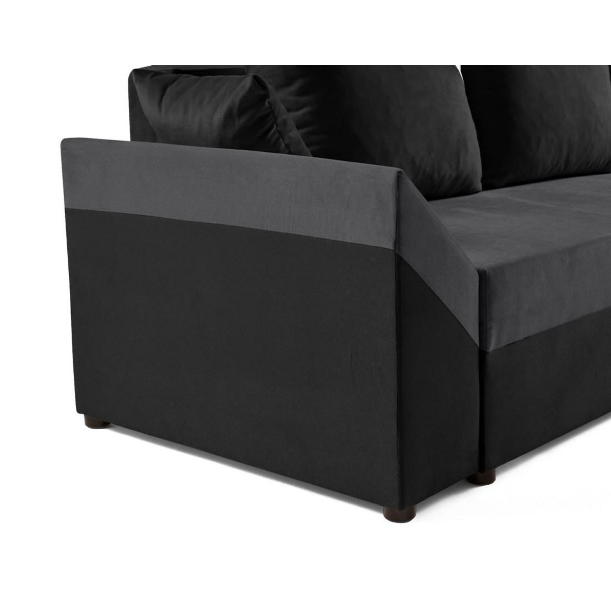 BEST MOBILIER Mike - canapé d'angle réversible - 4 places - convertible avec coffre - en velours