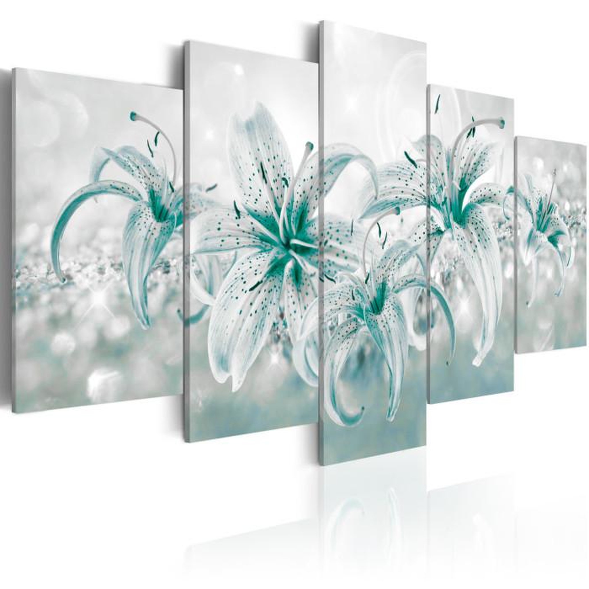 Paris Prix Tableau Imprimé  Sapphire Lilies. Coloris disponibles : Multicolore