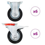 VIDAXL 12 pcs Roulettes 100 mm