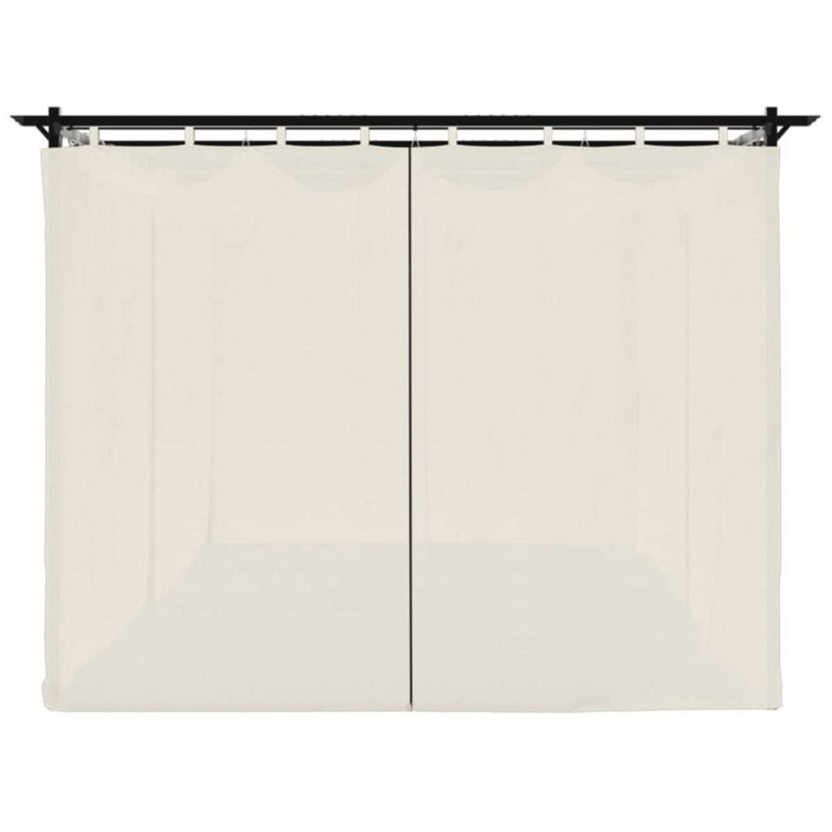 VIDAXL Tonnelle avec rideaux creme 6x3 m acier