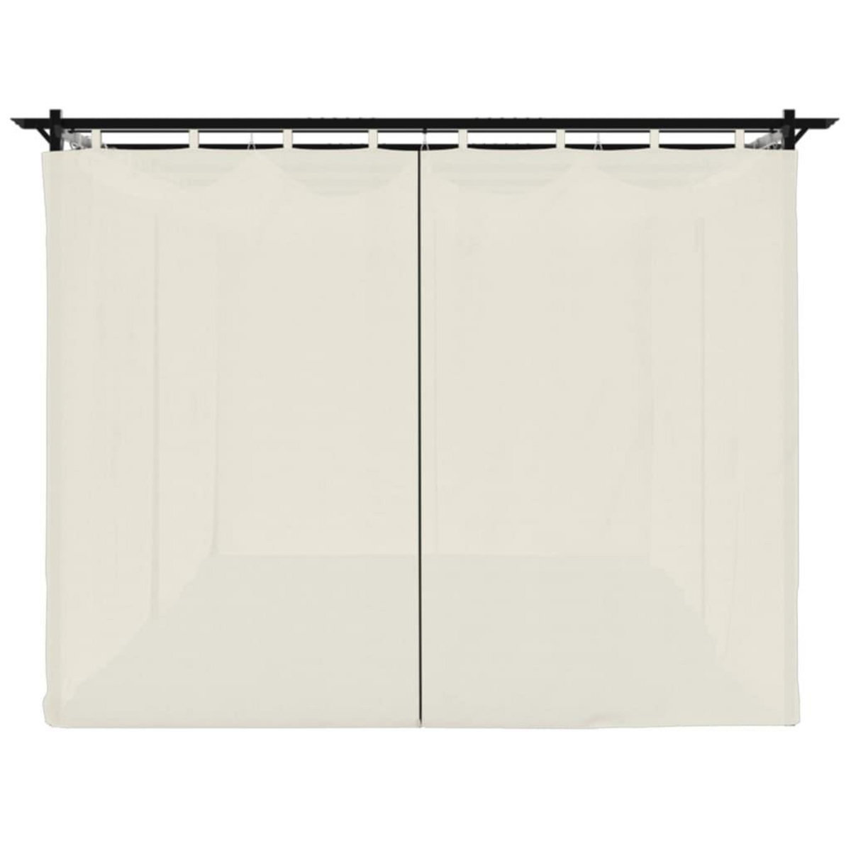 VIDAXL Tonnelle avec rideaux creme 6x3 m acier