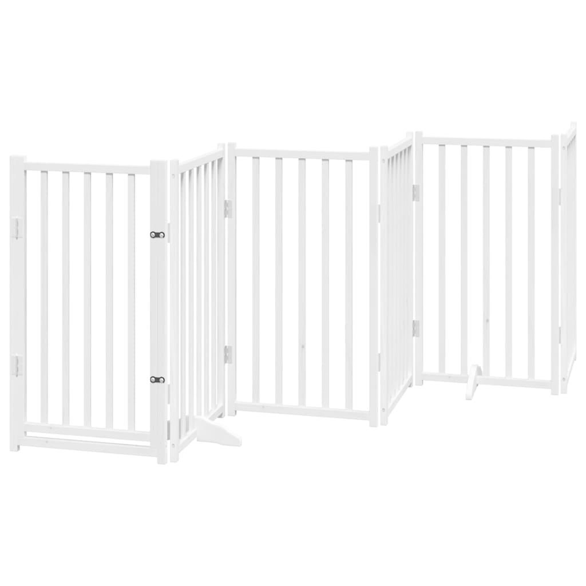 Voir la diapositive 4 : VIDAXL Barriere pour chien porte pliable 12 panneaux bois de peuplier