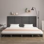 Voir la diapositive 3 : VIDAXL Tete de lit murale Gris 206x3x91,5 cm Bois massif de pin