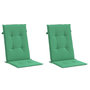 Voir la diapositive 3 : VIDAXL Coussins de chaise de jardin a dossier haut lot de 2 vert tissu