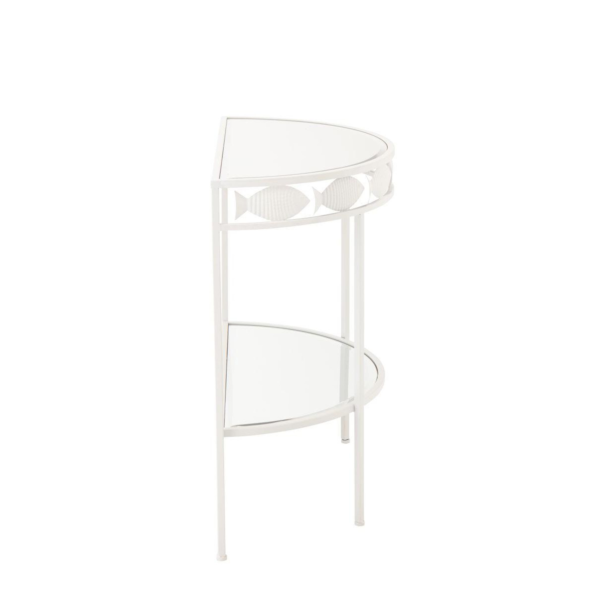 Voir la diapositive 3 : J-LINE Console en métal  poisson  80cm blanc