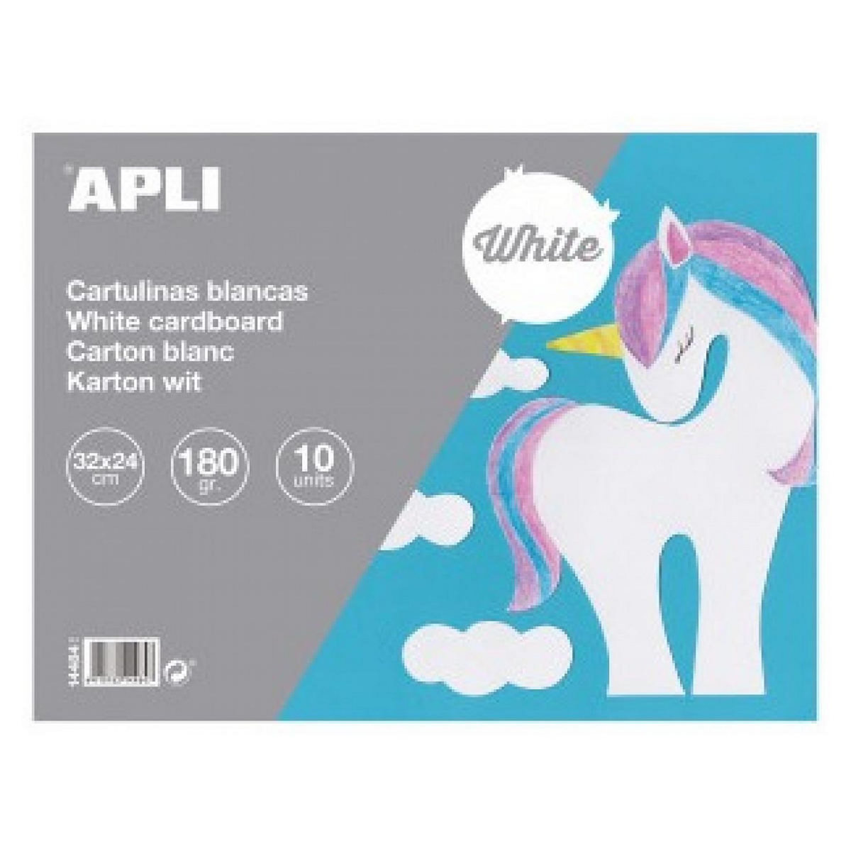 Apli Agipa Bloc de  carton 10 feuilles blanche