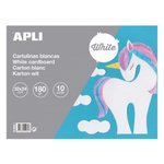 Apli Agipa Bloc de  carton 10 feuilles blanche