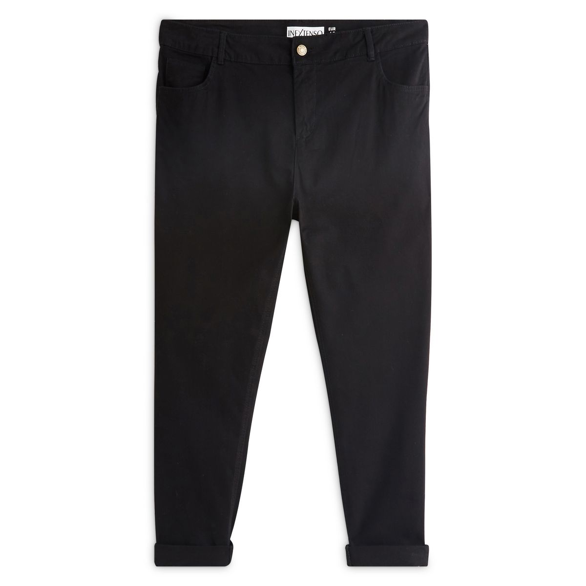 INEXTENSO Pantacourt slim noir grande taille femme