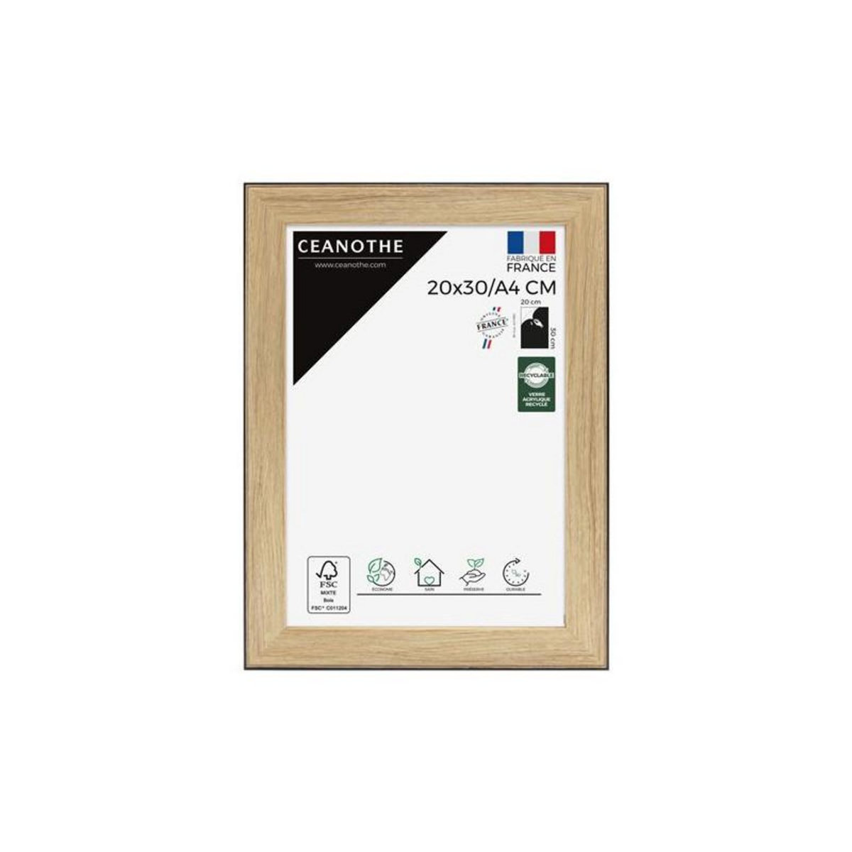 CEANOTHE Cadre photo Ceanothe Newton 20 x 30 cm A4 Bois et Noir