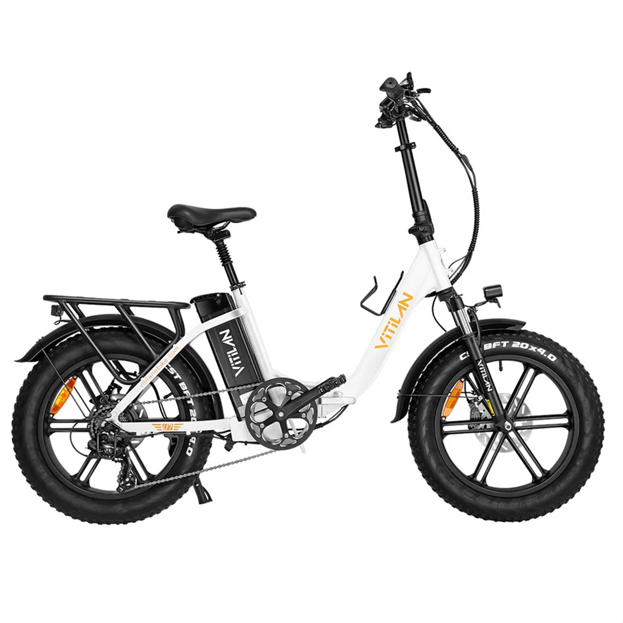 Voir la diapositive 2 : VITILAN Vélo électrique pliable Vitilan U7 2.0 - 20 pouces - Cadre ouvert - 48 V 20 Ah